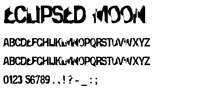 Eclipsed Moon font